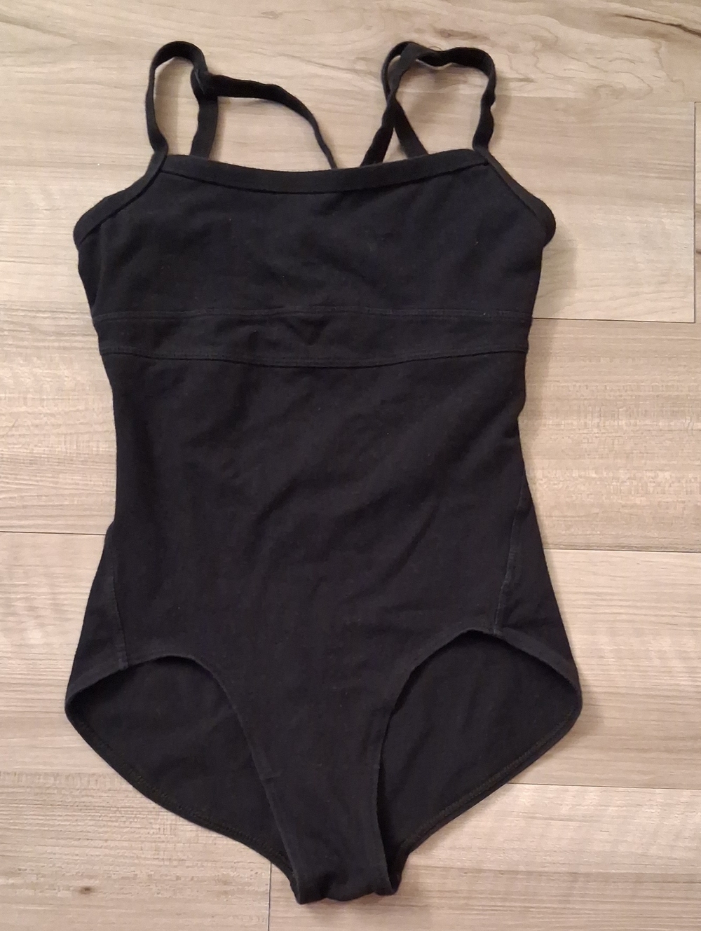 Danskin Black Girls' Double-Strap Dance Leotard Small/Petite (L)